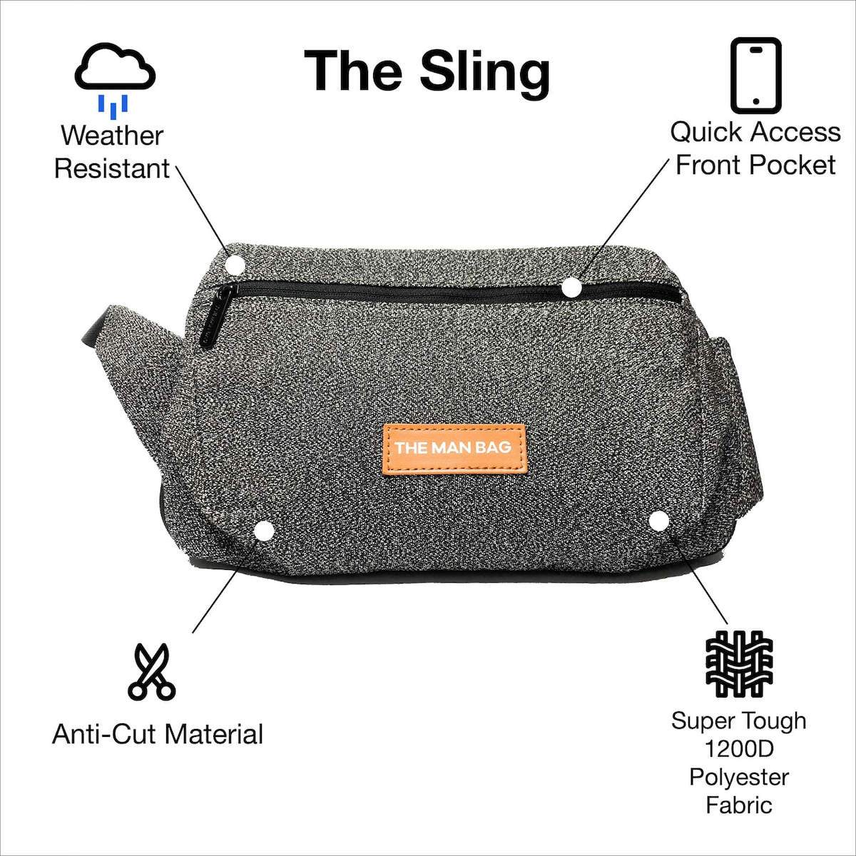 The Sling - Men's Sling Bag - The Man Bag Co